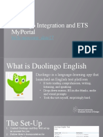 Duolingo Integration and Ets Myportal: Bit - Ly/Nercomp - Slate17