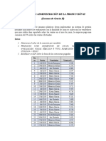 EVALUACIÓN ADMINISTRACIÓN DE LA PRODUCCIÓN II - Examen de Gracia II