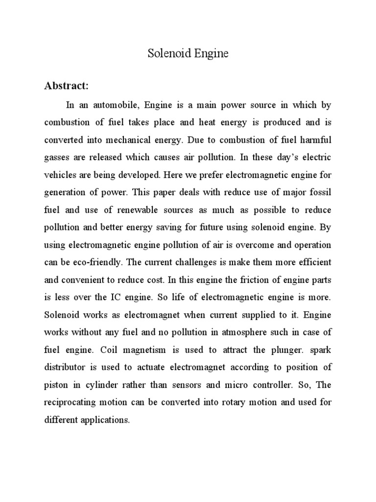 Solenoid Engine Book PDF Engines Inductor