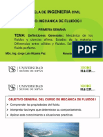 Mecanica de Fluidos i. Sesion Nº 01