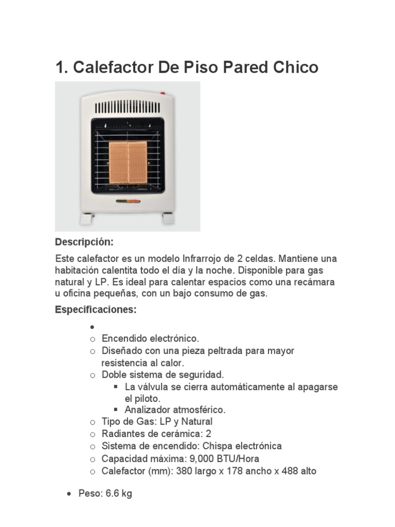 Calefactor Portátil HEAT WAVE HG3R Gas LP