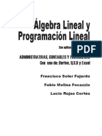 525766664 Algebra Lineal y Programacion Lineal Francisco Soler Fajardo FREELIBROS Me