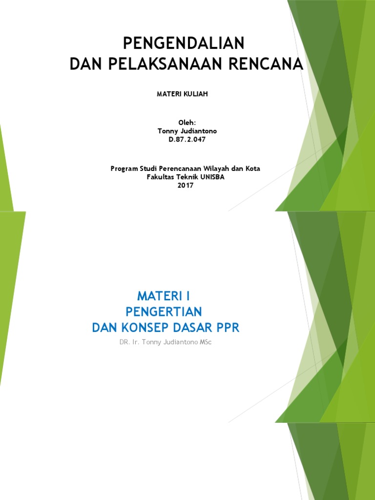 Pengendalian dan Pelaksanaan Rencana PPR | PDF