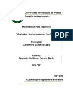 Para Que Sirve Determinar El Vector Gradiente y La Derivada Direccional de Una Función