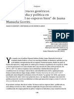 Traslados y Cruces Genéricos. Gótico, Tragedia y Política en "Si Haces Mal No Esperes Bien" de Juana Manuela Gorriti