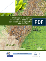 Dinámica de Los Cultivos y Producción de Coca en Colombia Con Énfasis en La Región Fronteriza Con Ecuador