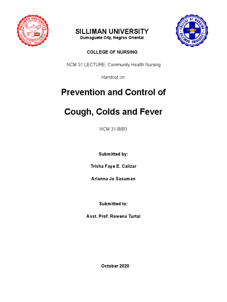 Cough, Cold, and Fever Management Guide | PDF | Common Cold | Cough