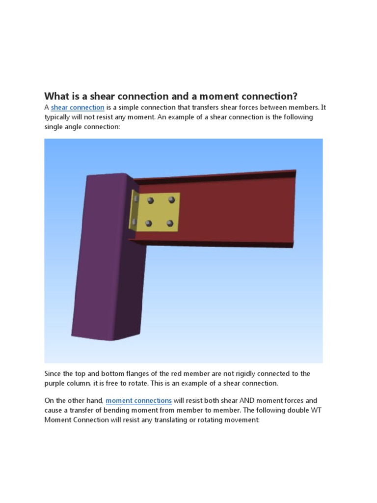 What Is Shear Connection PDF