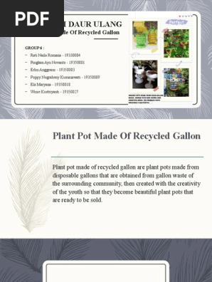 Plant Pot Made Of Recycled Gallon (Group 6)
