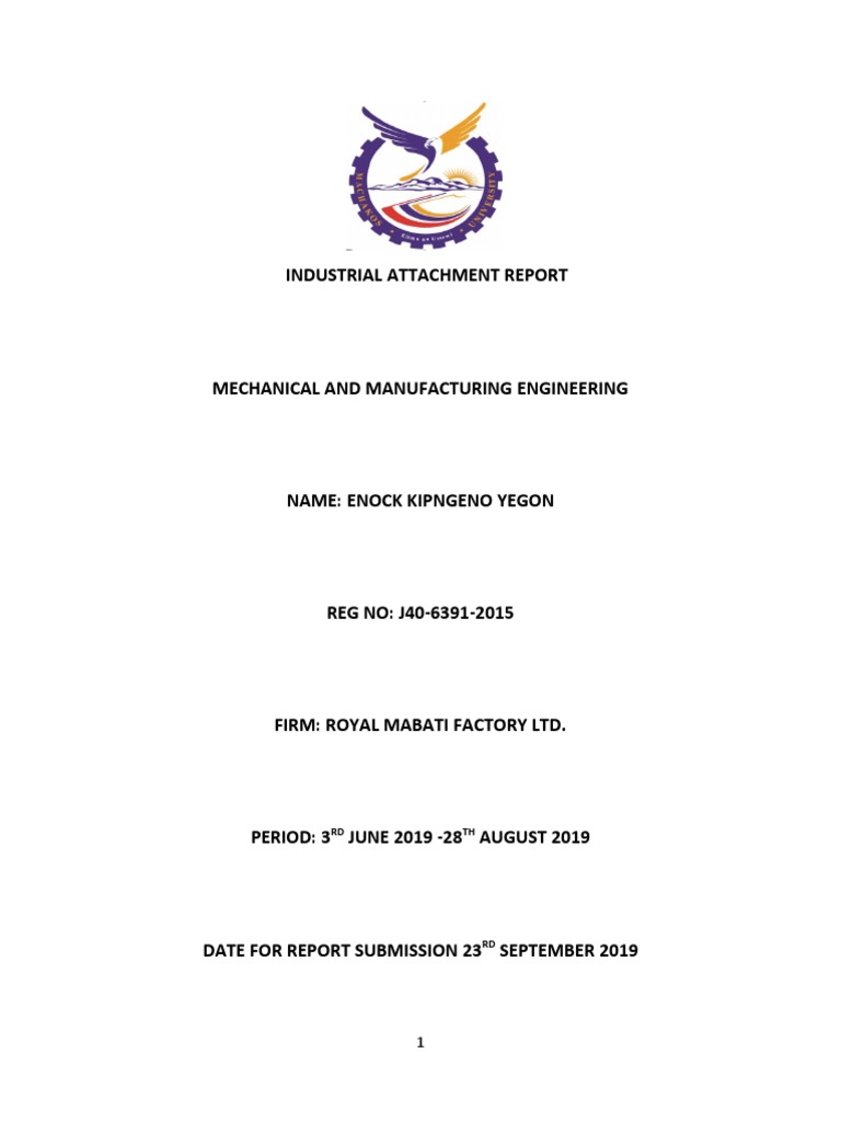 Industrial Attachment Report at Royal Mabati | PDF | Human Resource ...