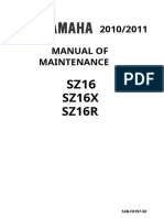 Manual of Maintenance: SZ16X SZ16R