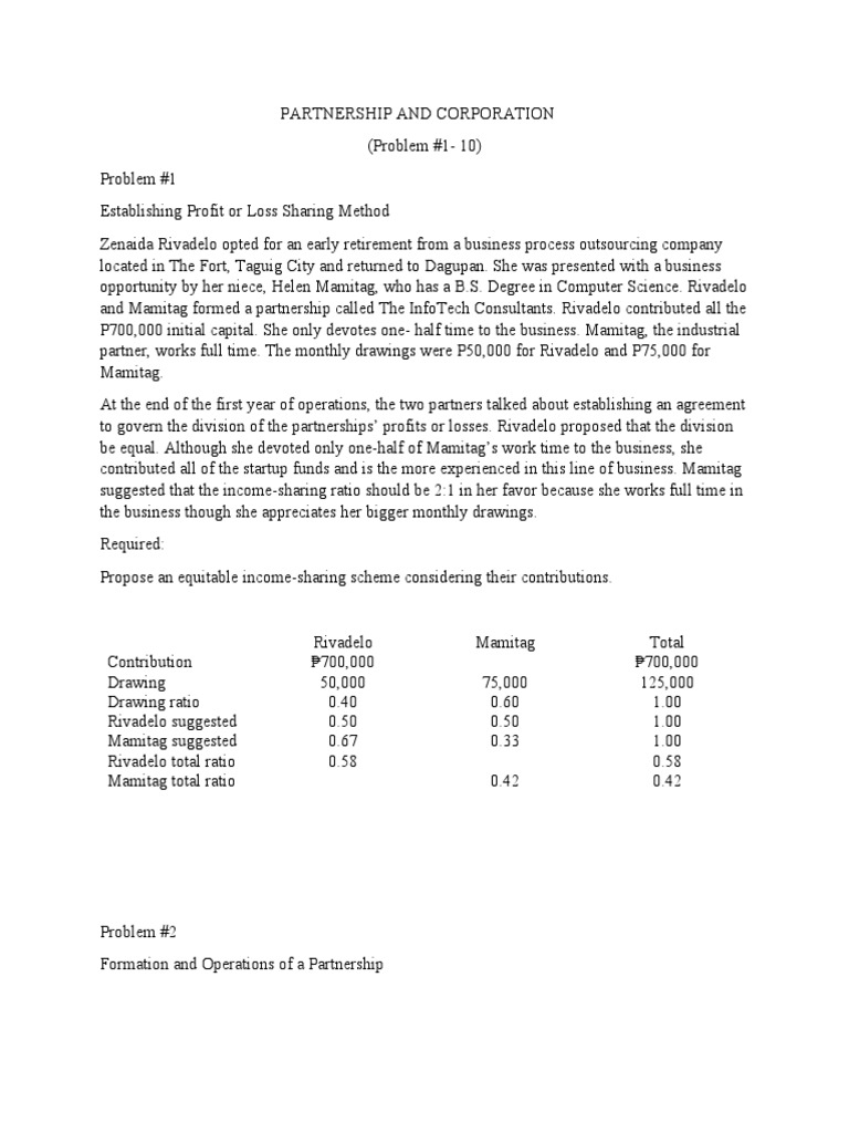 Partnership Profit Distribution Methods | PDF | Balance Sheet | Economies