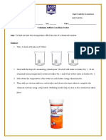 Chemical Reaction Experiment