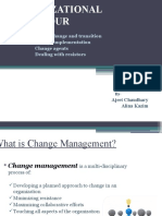 Organizational Behaviour: Managing Change and Transition Change Implementation Change Agents Dealing With Resistors