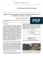 CAJA - BAZÁN 2016 Análisis Litofacies Silico-Clásticas Formación Farrat Distrito Llacanora-Cajamarca PAPER ESTRATIGRAFIA