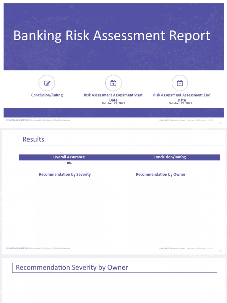 Banking Risk Assessment Risk Assessment Report 11 - 11 - 2021 | PDF