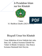 Sejarah Peradaban Islam Umar Bin Khattab: Nama: M. Shulthon Khutbi (2823133098)