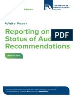 Reporting On The Status of Audit Recommendations