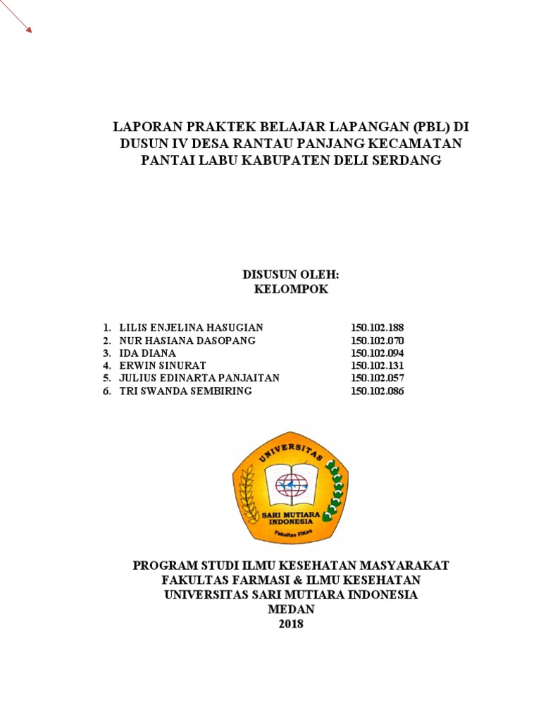 Laporan PBL Di Dusun IV Desa Rantau Panjang Kecamatan Pantai Labu | PDF