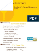 Kurt Lewin's Change Management Model: Jeremy Trowsdale Human Resources 6/2020