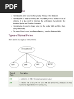 Normalization: Types of Normal Forms