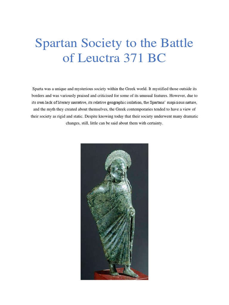 Structure of Spartan Society | PDF | Sparta | Ancient Greece
