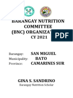 Barangay Nutrition Committee (BNC) Organization