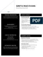 Black and White Modern Resume