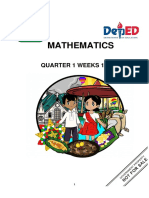 Mathematics: Quarter 1 Weeks 1 To 8