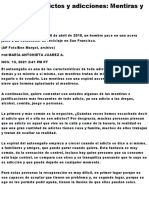 Adictos y Adicciones Mentiras y Justificaciones