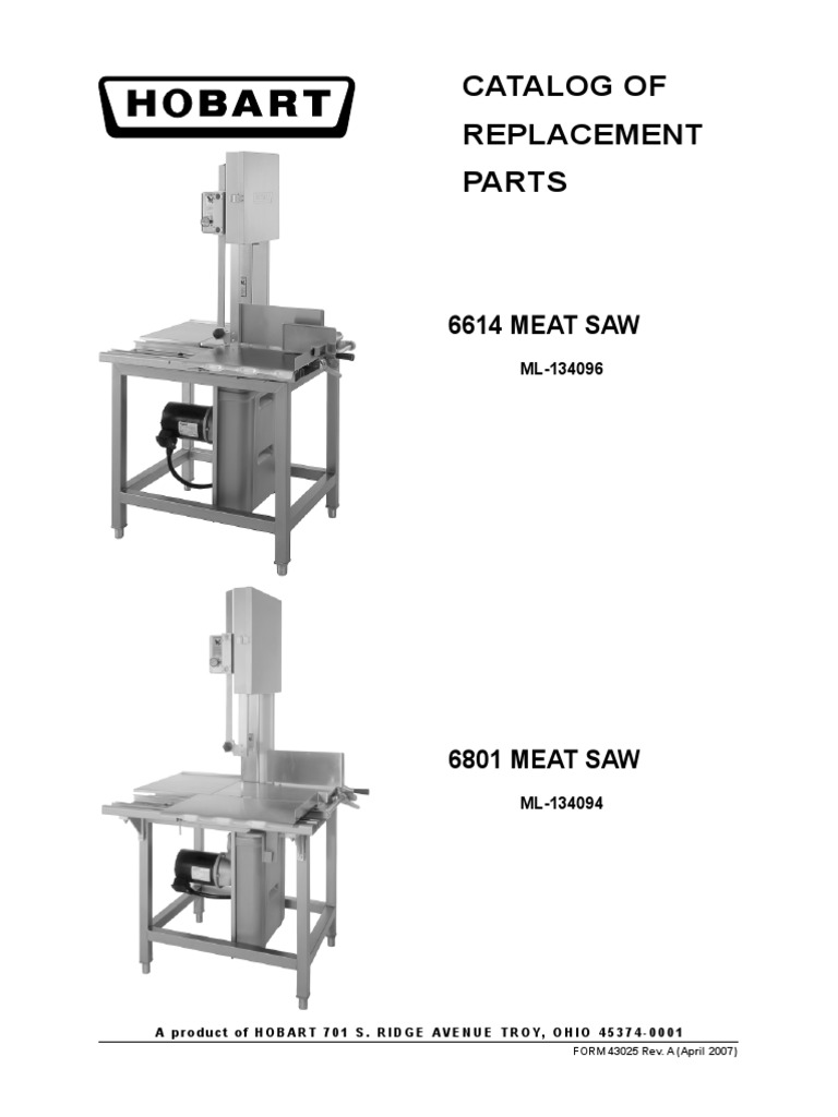 Replacement Upper / Lower Shafts Parts for Hobart Saws