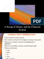 A Recap of Money and The Financial System