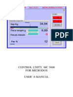 Control Unity MC 3000 For Microdos User' S Manual