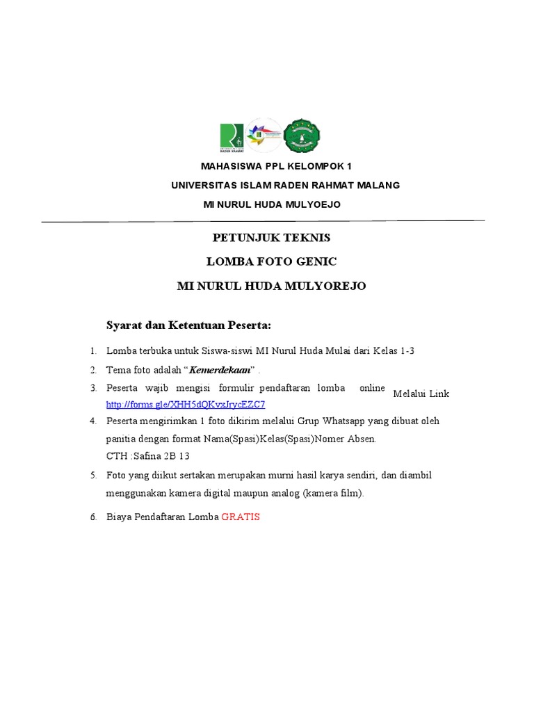 Lomba Foto Genic-Dikonversi | PDF | Ilmu Sosial | Seni