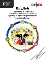 English: Quarter 2 - Module 1