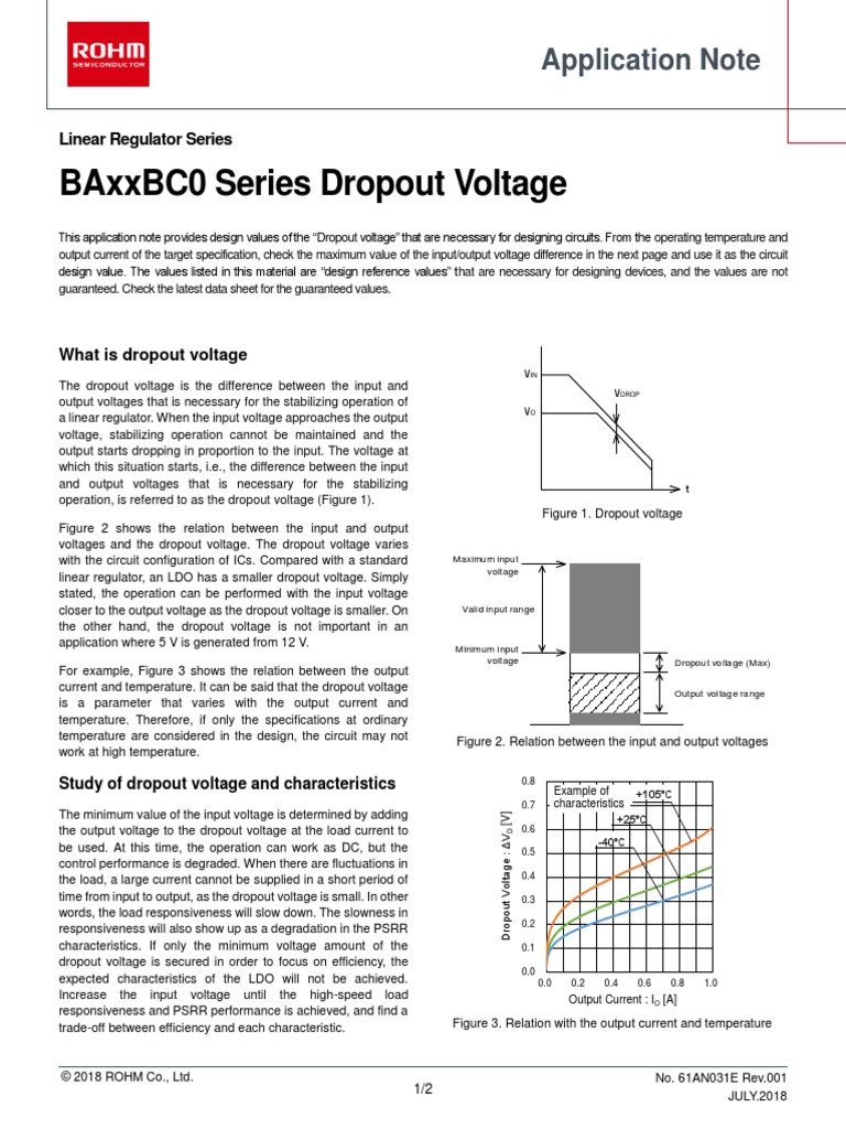 Baxxbc0 Dropout Voltage AnE PDF Electrical Engineering Electronics