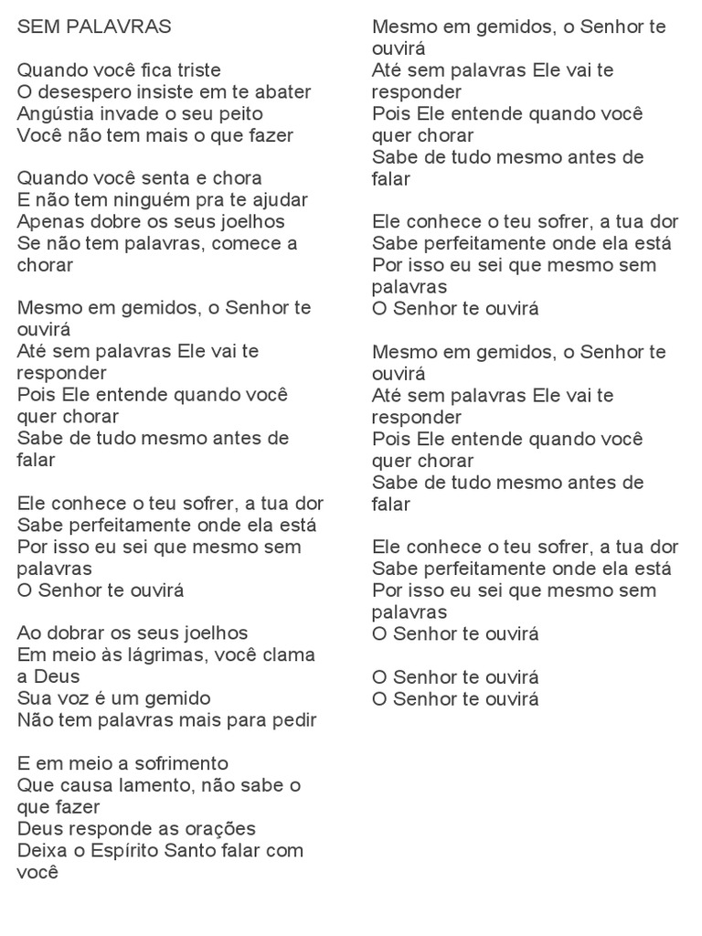 Sem Palavras | PDF
