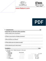 Quiz #1 Level 3 A.C 1 Term School Year: Date: 25 / 10 / 2008