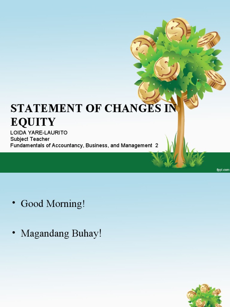 Statement of Changes in Equity | PDF | Equity (Finance) | Expense