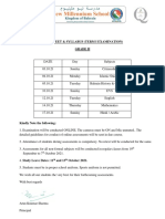 Datesheet & Syllabus (Term I Examination) Grade Ii: TH TH