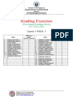 Reading Exercises: (Developing Reading Power) S.Y. 2021-2022