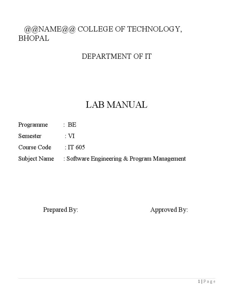 Software Engineering Lab Manual | PDF | Encryption | Cryptography