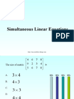 Solving Simultaneous Linear Equations Using Gaussian Elimination and LU Decomposition