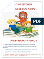 ROTEIRO DE ESTUDO 4º ANO C 6 A 10 Nara