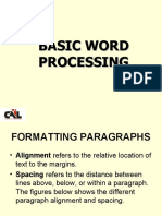 Lecture 8 - MS Word (Part 2)