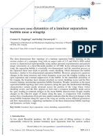 Structure and Dynamics of A Laminar Separation Bubble Near A Wingtip