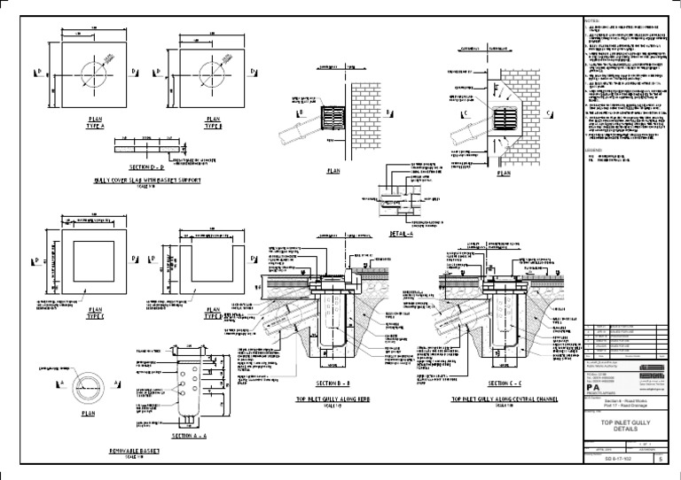 Top Inlet Gully Standard Drawing | PDF