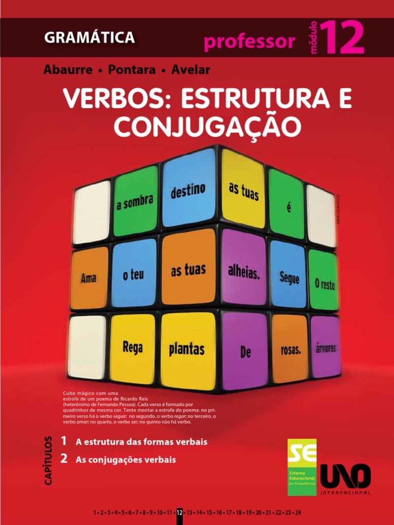 VERBOS_ ESTRUTURA E CONJUGAÇÃO | PDF | Assunto (gramática) | Morfologia ...