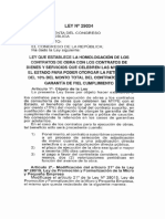 Ley 29034 Homologacion de contrattos