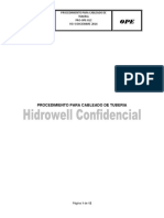 PRO-OPE-012 HIDROWELL CABLEADO TUBERÍA